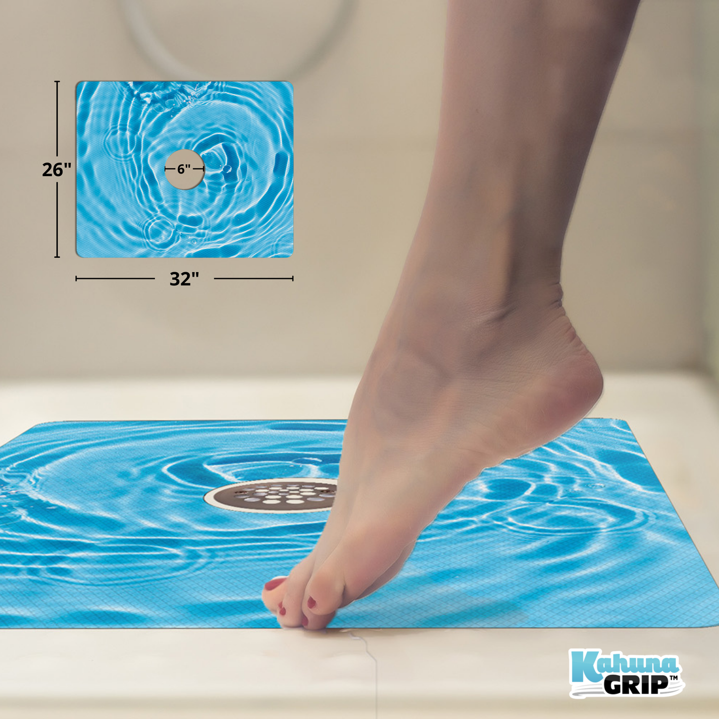 Anti-Slip Traction Mat for Bathtub and Shower Floors