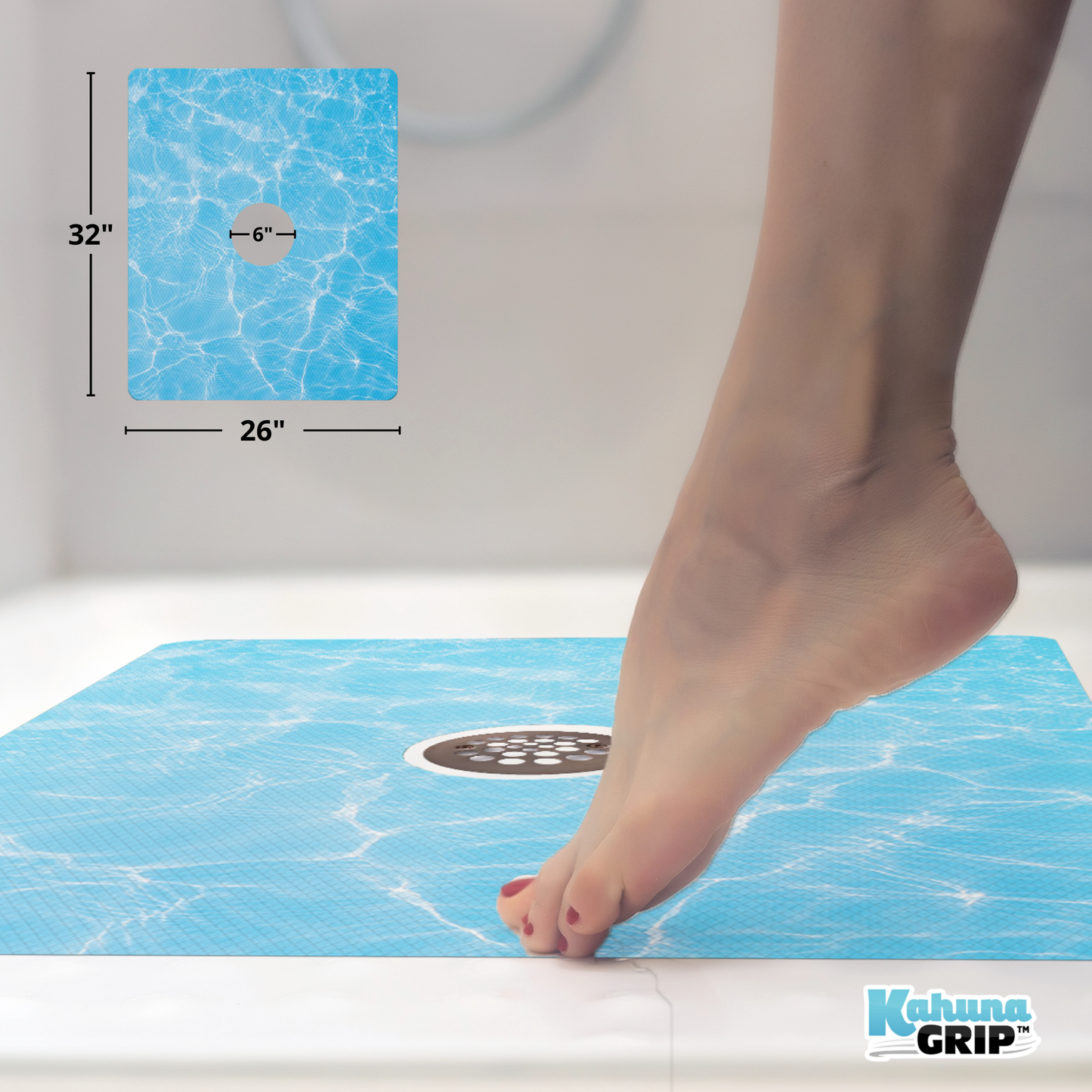 Anti-Slip Traction Mat for Bathtub and Shower Floors