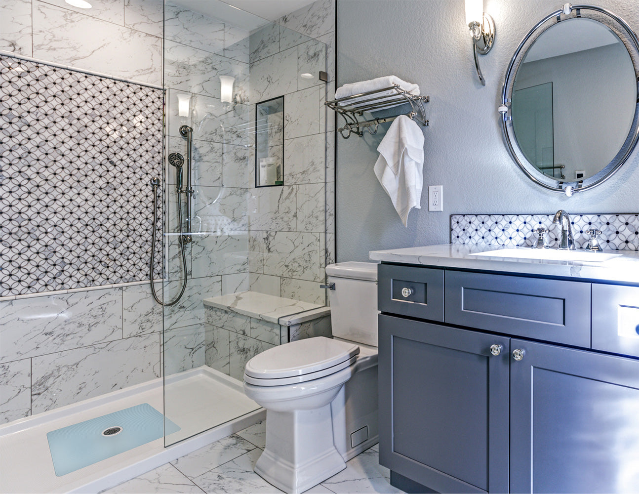 Shower Mat (w/ Drain Hole)