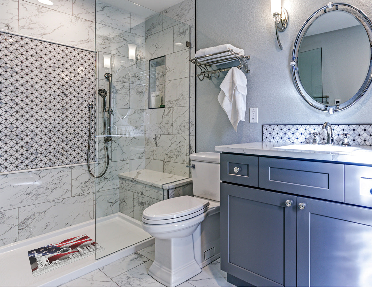 Shower Mat (w/ Drain Hole)