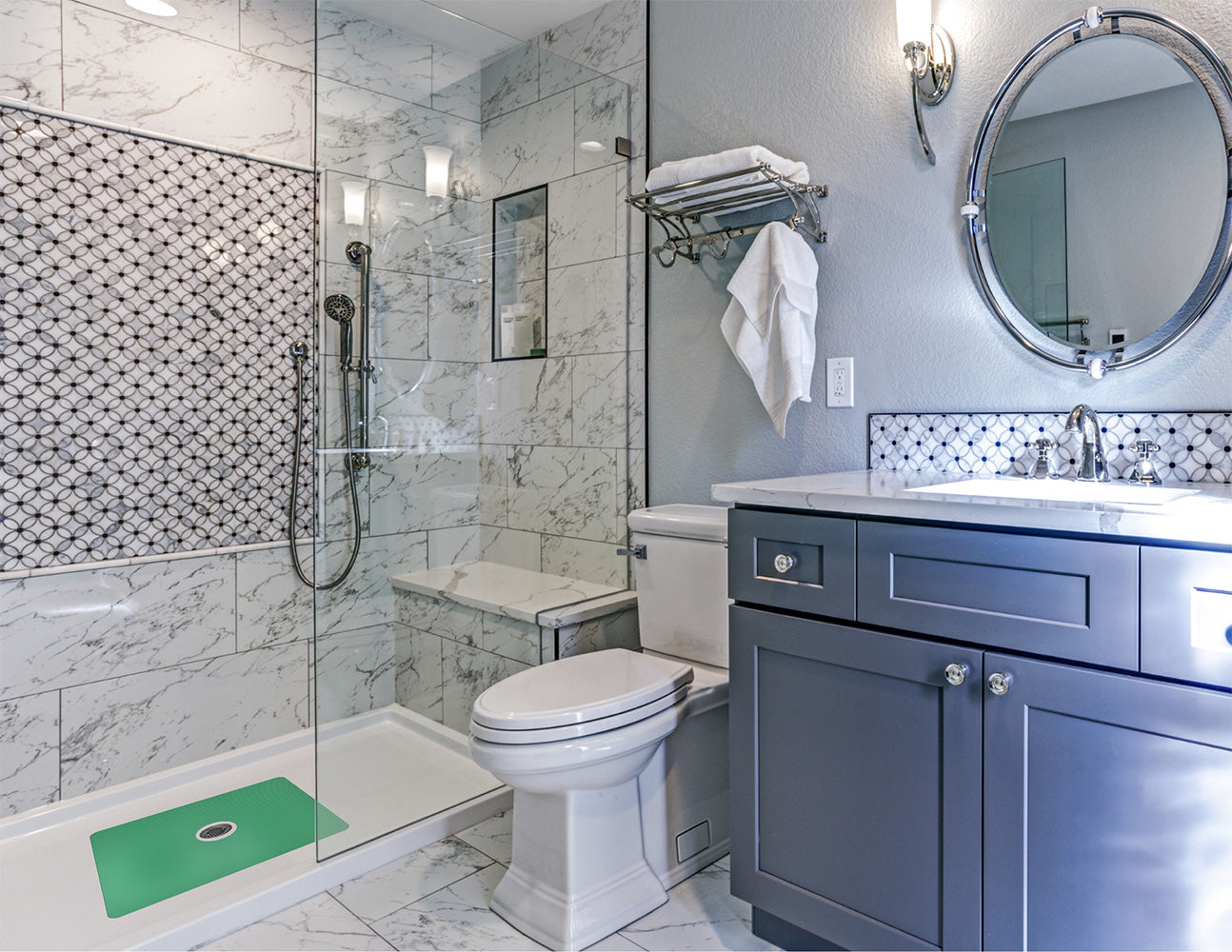 Shower Mat (w/ Drain Hole)