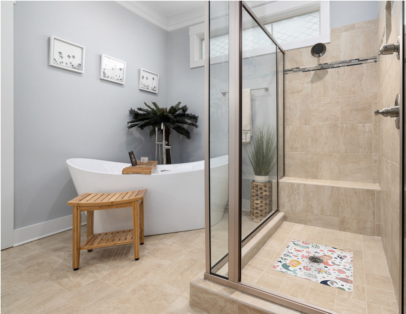 Shower Mat (w/ Drain Hole)