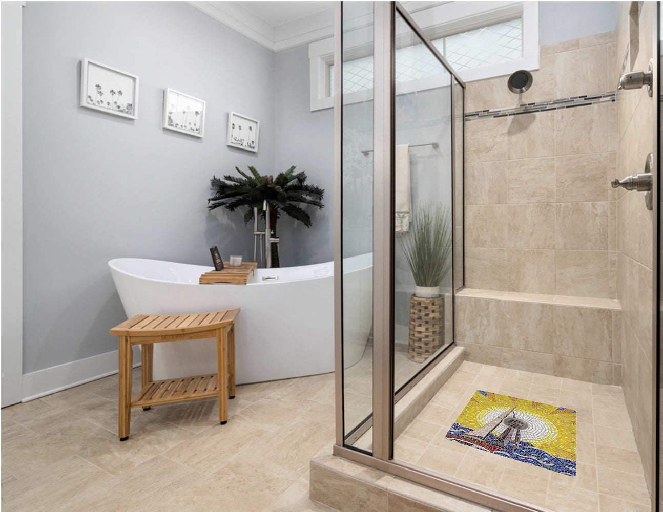 Shower Mat (w/ Drain Hole)