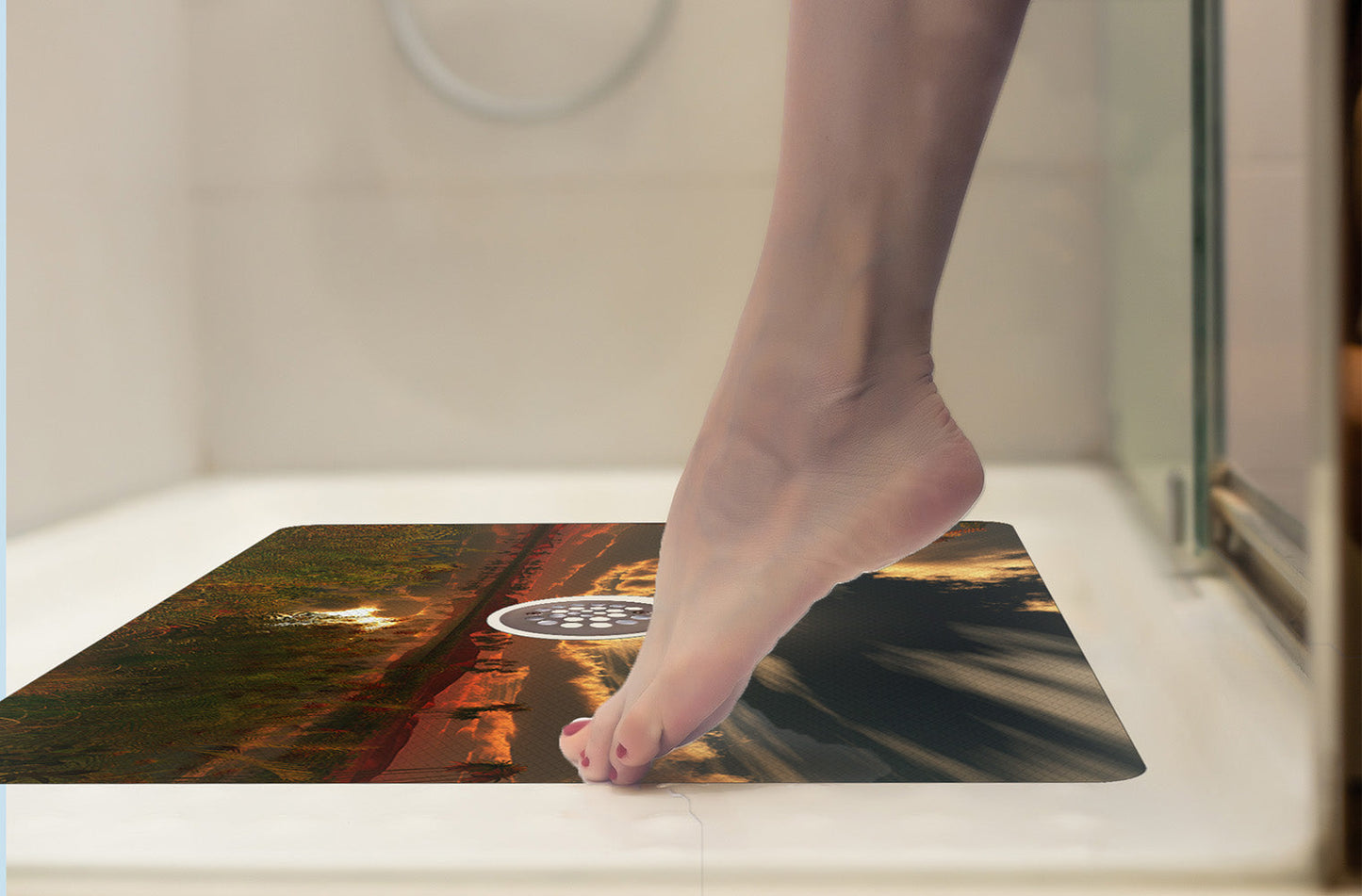 Shower Mat (w/ Drain Hole)