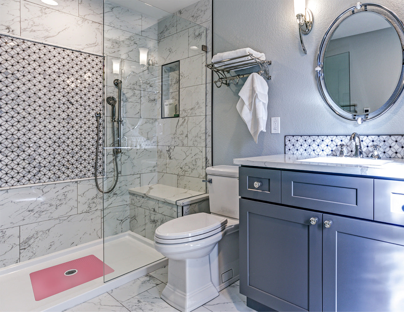 Shower Mat (w/ Drain Hole)