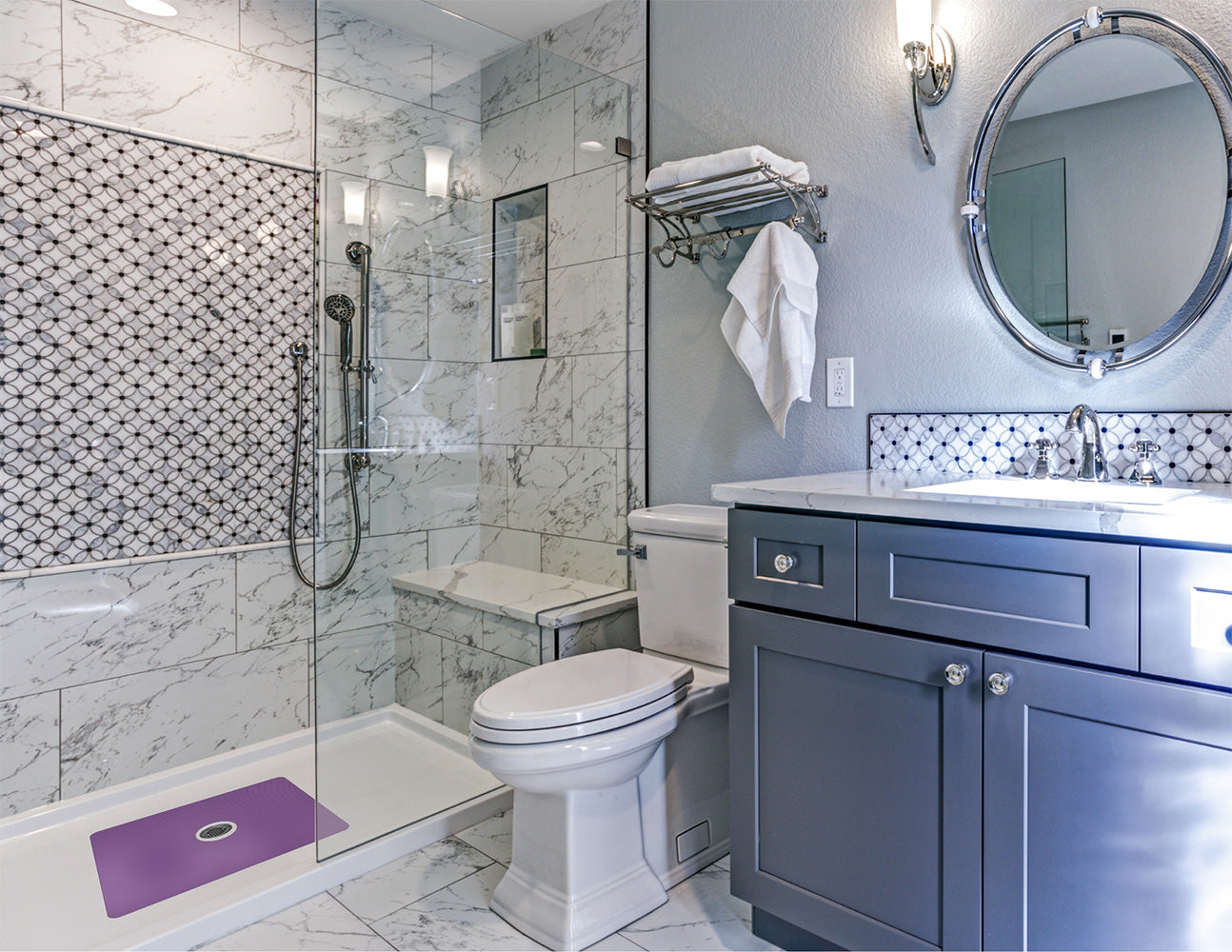 Shower Mat (w/ Drain Hole)