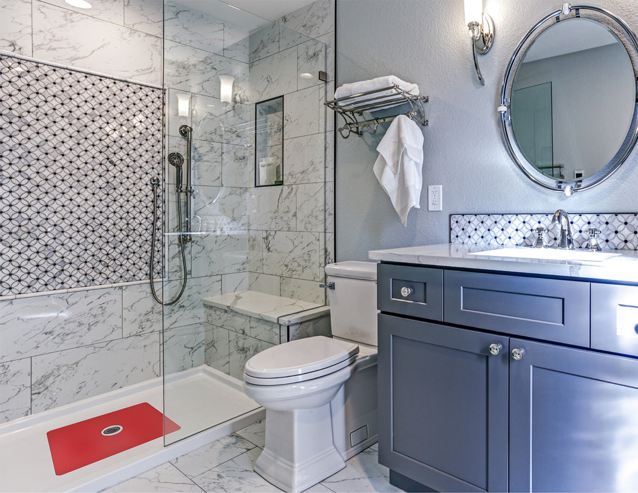 Shower Mat (w/ Drain Hole)