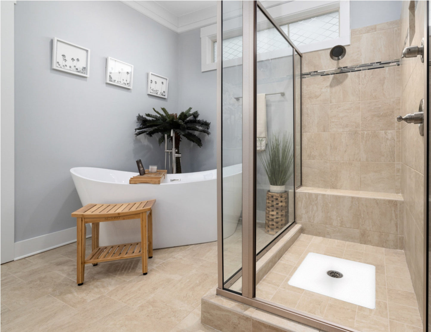 Shower Mat (w/ Drain Hole)