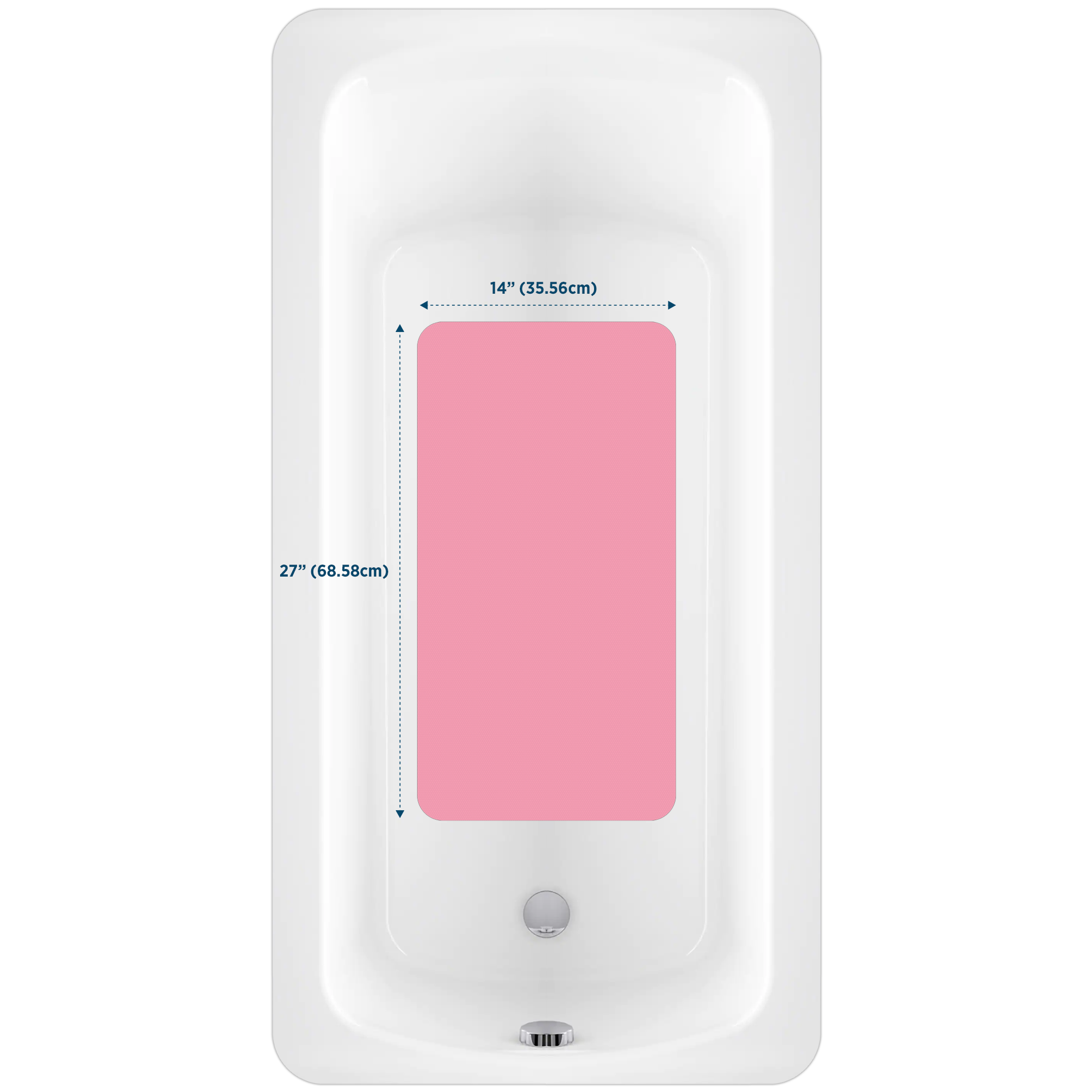 Versatraction Bath Tub and Shower Mat Pink